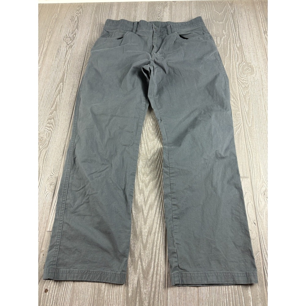 Columbia Mens Gray Straight Leg Casual Pants Size 32x29 Cotton Blend Flat Front